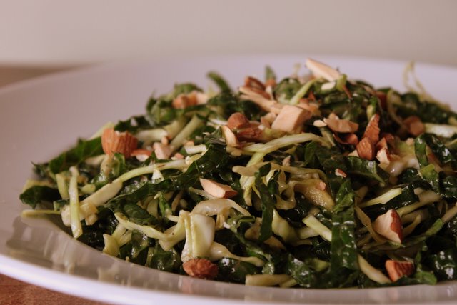 Creamy Crunchy Kale Avocado Slaw