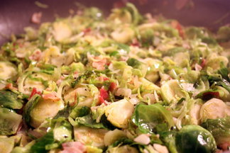 Brussels Sprouts with Pancetta and Shallots