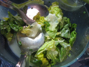 Boston Lettuce Salad with Buttermilk, Green Onion, and Maple Dressing