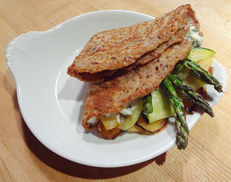 Stuffed Quinoa and Pecan Crêpes
