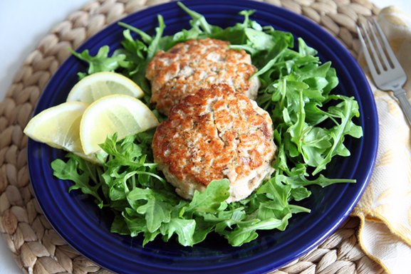 Citrus-Dill Salmon Cakes.