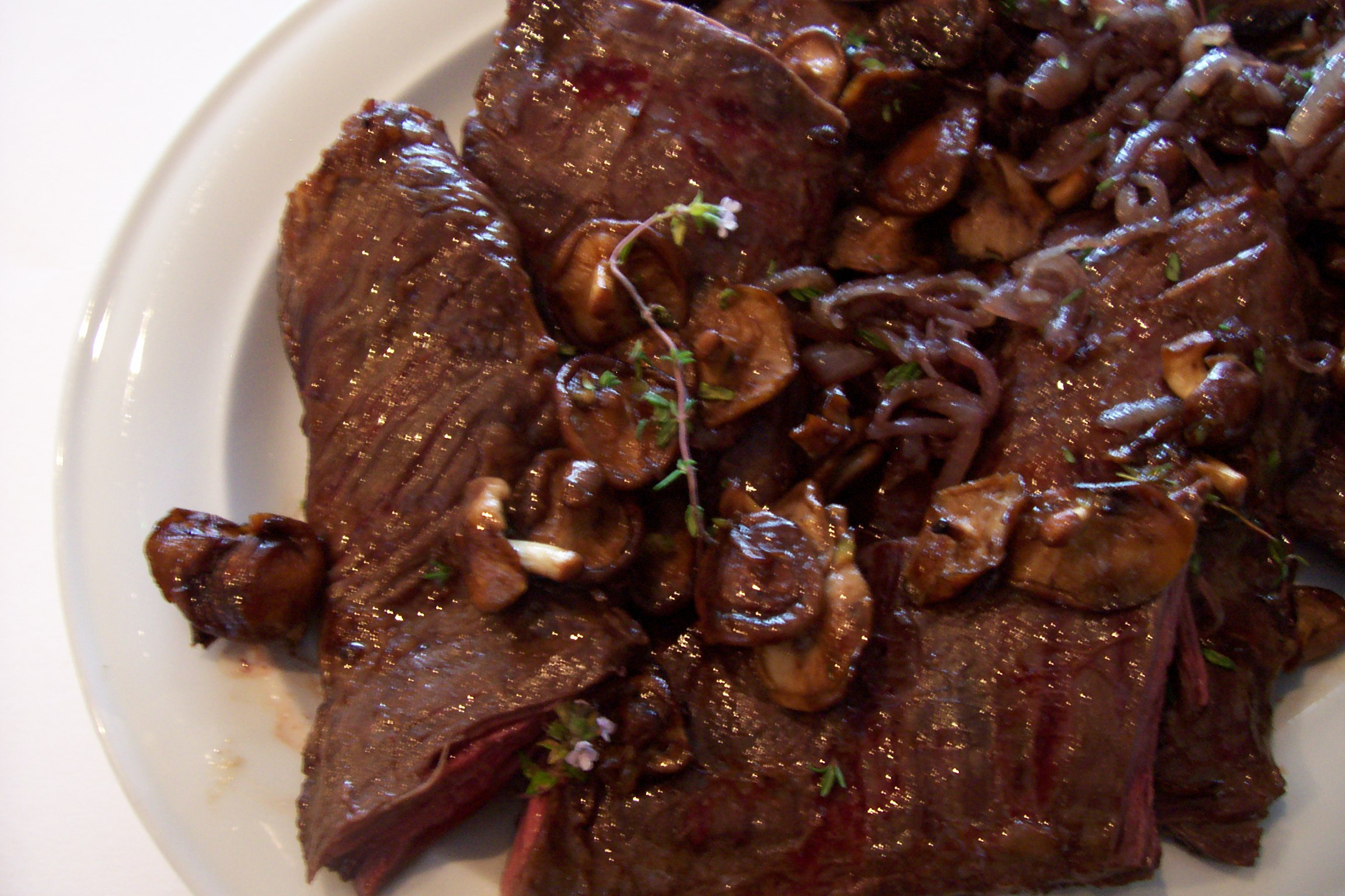 Soy Marinated Skirt Steak with Stir-Fried Wild Mushrooms