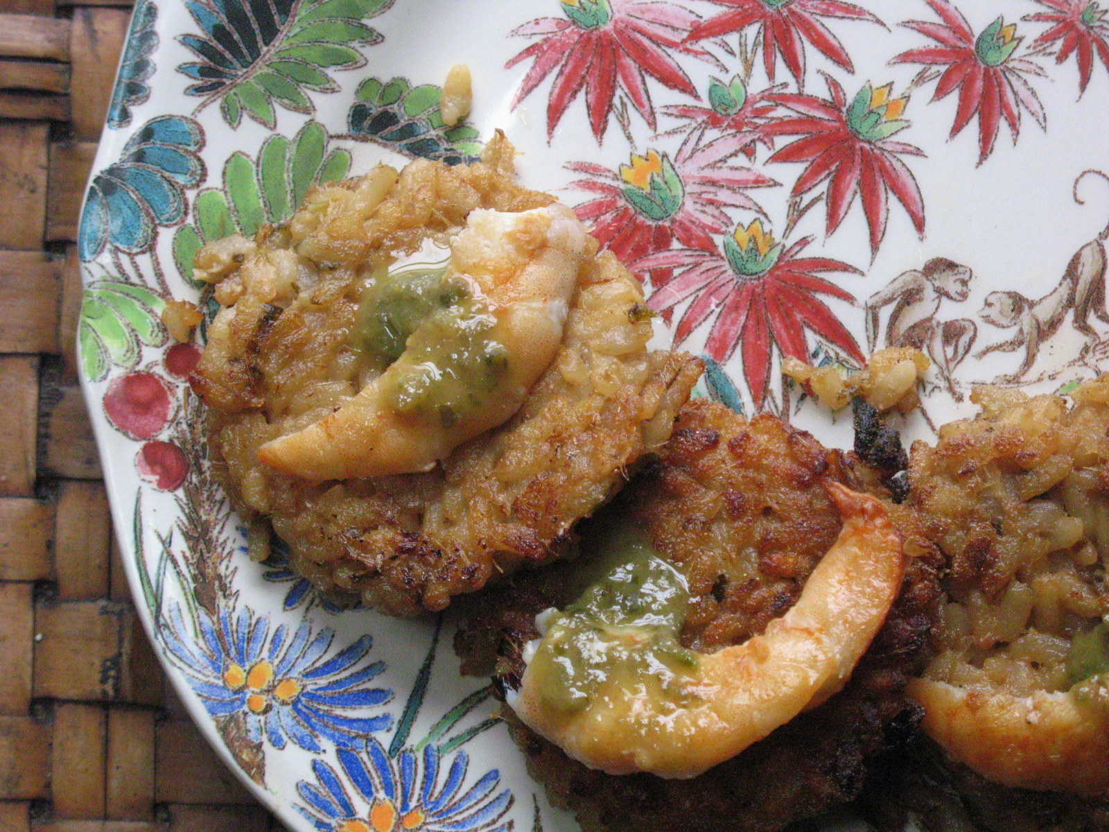 Thai Lemongrass Coconut Rice Cakes with Jade Shrimp