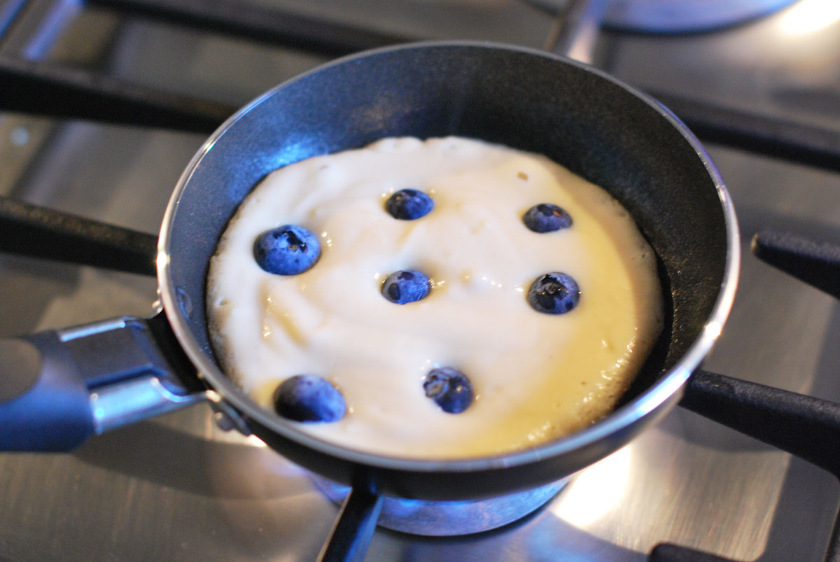 Almond Meal Pancakes with Blueberries 