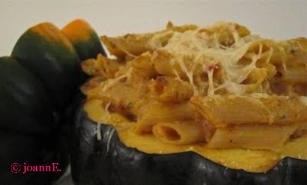Baked Pumpkin Ziti Alfredo