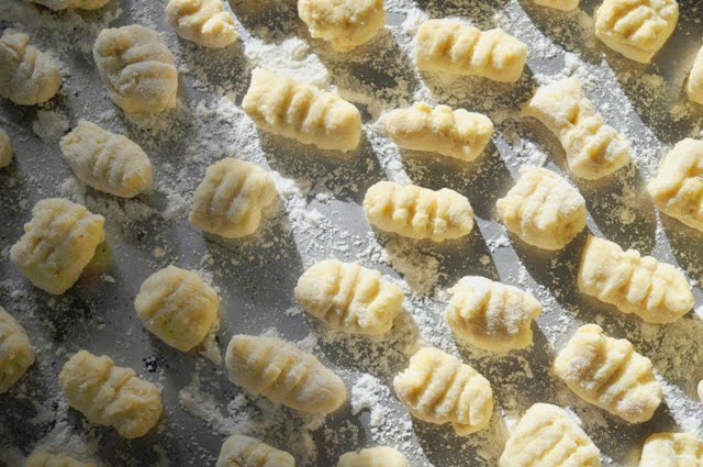 Ricotta-Feta Gnocchi Tossed in Maple-Brown-Butter and Sweet Peas Sauce