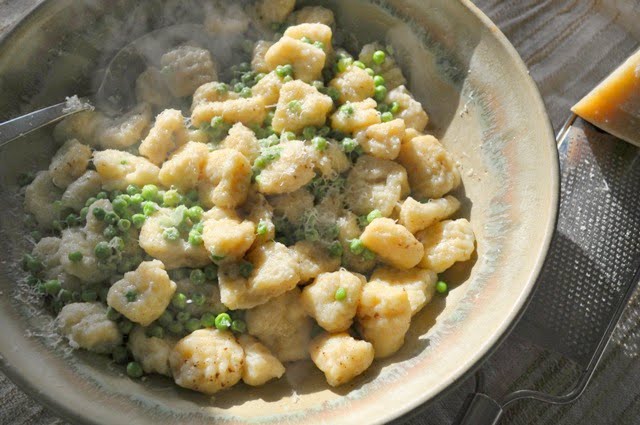Ricotta-Feta Gnocchi Tossed in Maple-Brown-Butter and Sweet Peas Sauce
