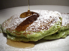 Green Tea and Coconut Pancakes