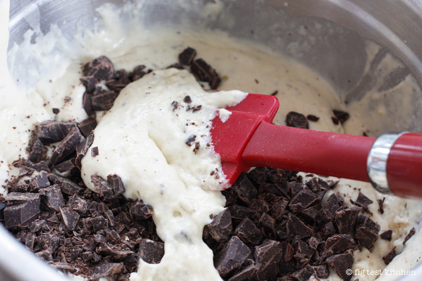 Lavender-Chocolate Chunk Pancakes with Crème Frâiche