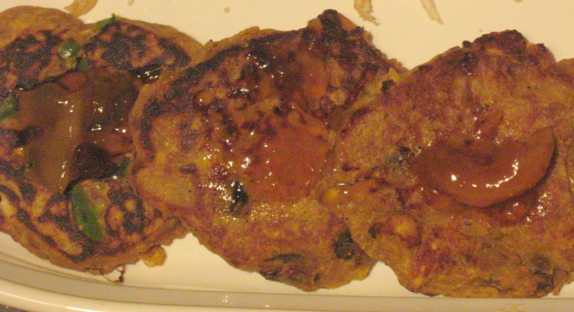 Mom's Curried Chicken Pancakes