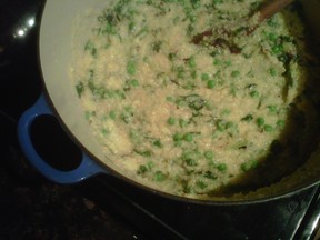 Spring Vegetable and Mint Polenta