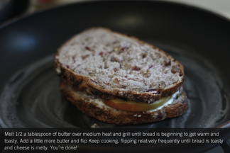 Grilled Goat Cheese with Apple on Cranberry Pecan Bread