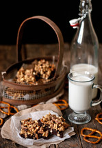 Pretzel & Peanut Crusted Cocoa Brownies