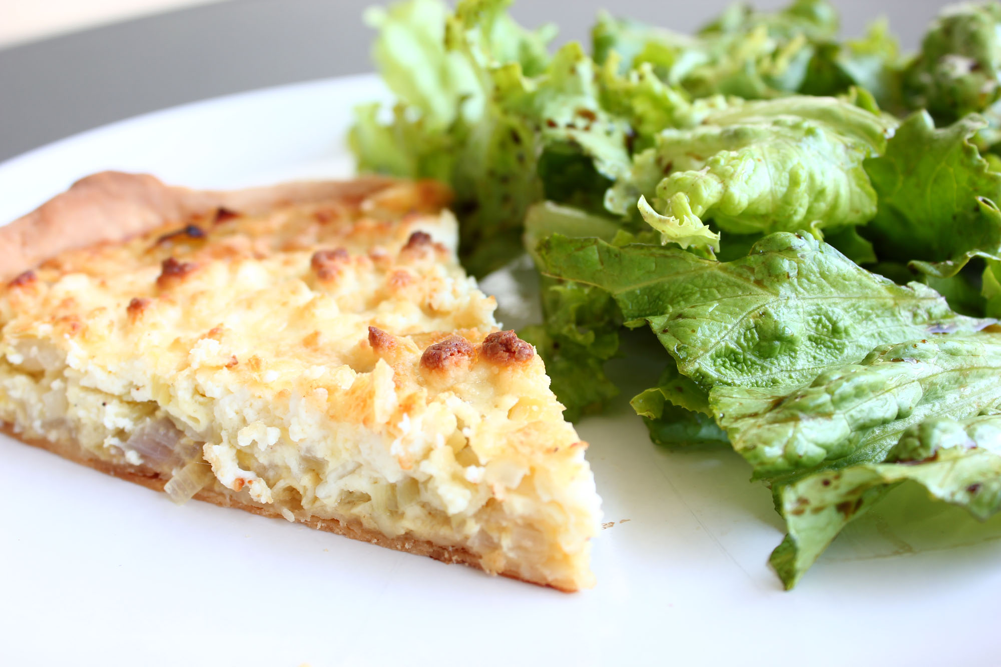 Leek, shallot and goat cheese tart
