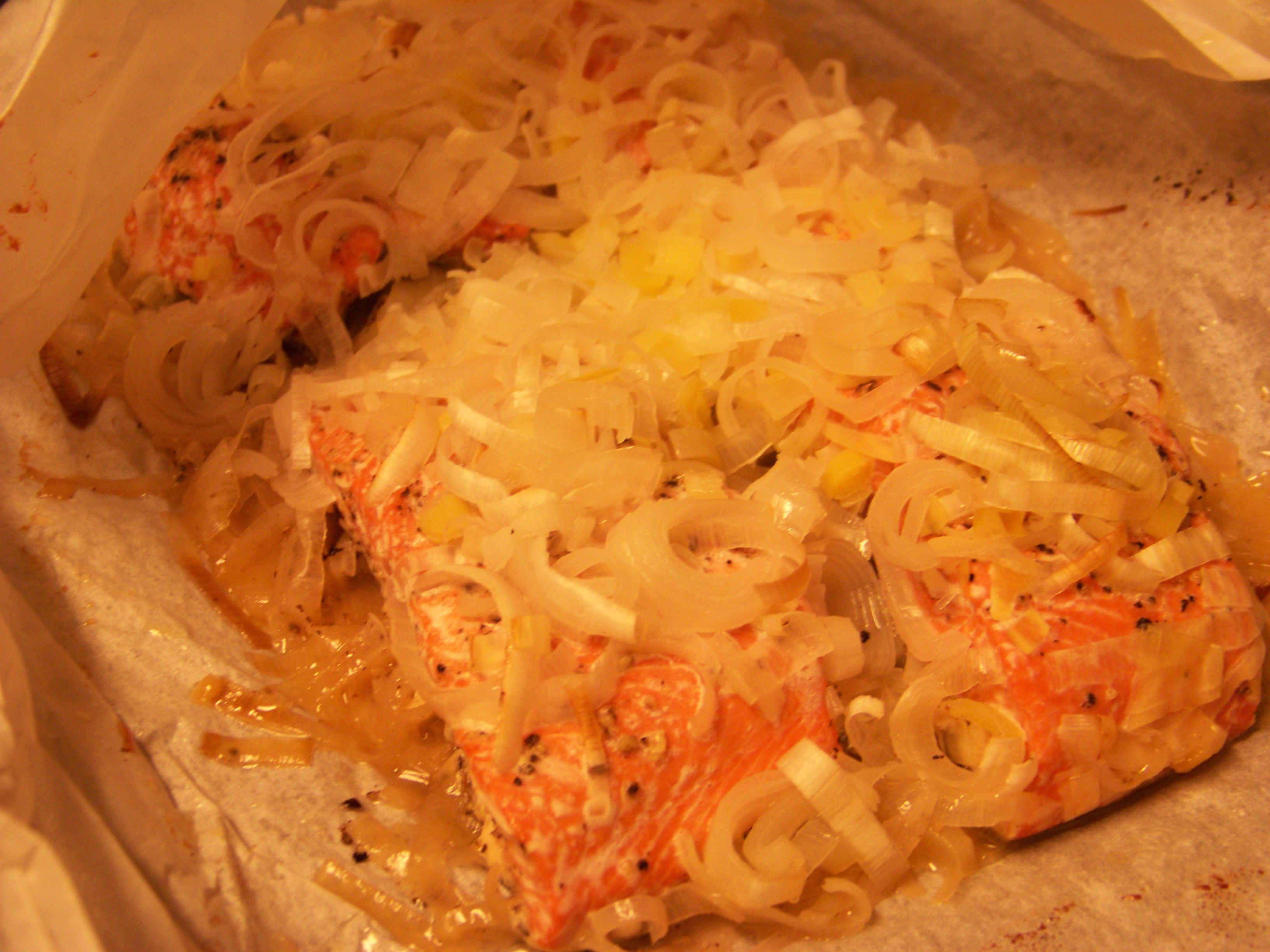 Salmon With Leeks