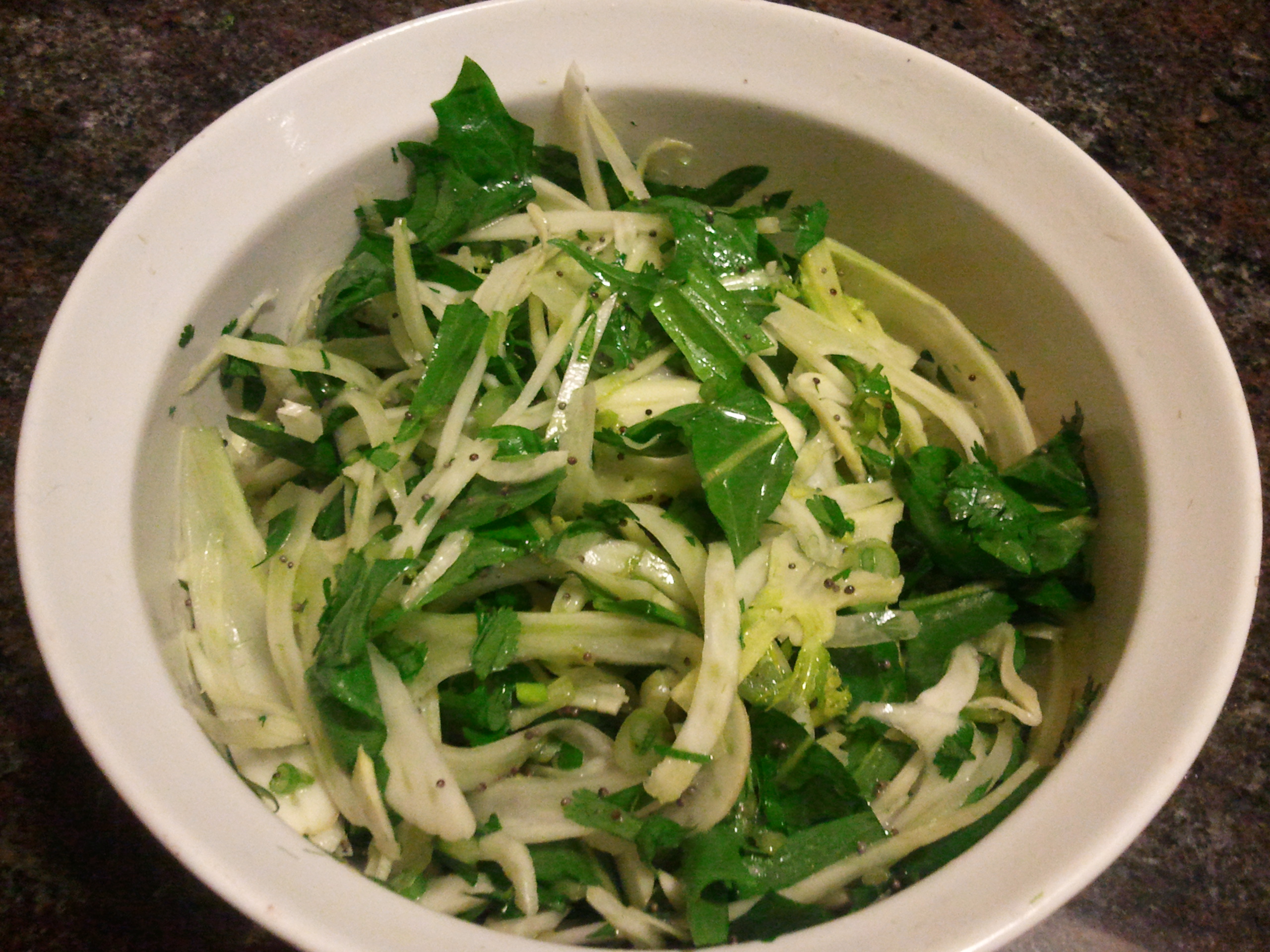 Spring Fennel & Dandelion Green Slaw