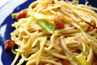 Creamy Spring Garlic Carbonara