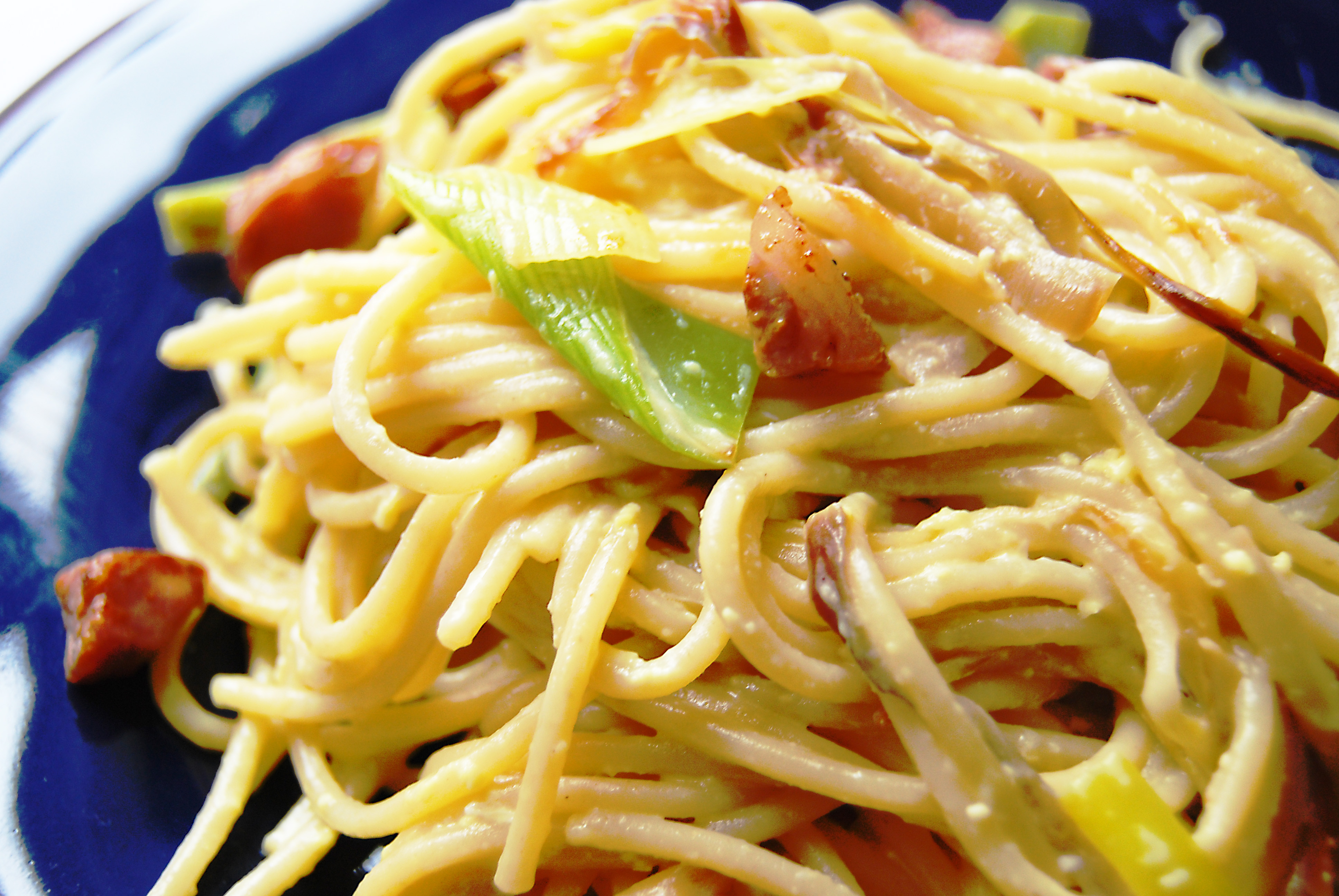 Creamy Spring Garlic Carbonara