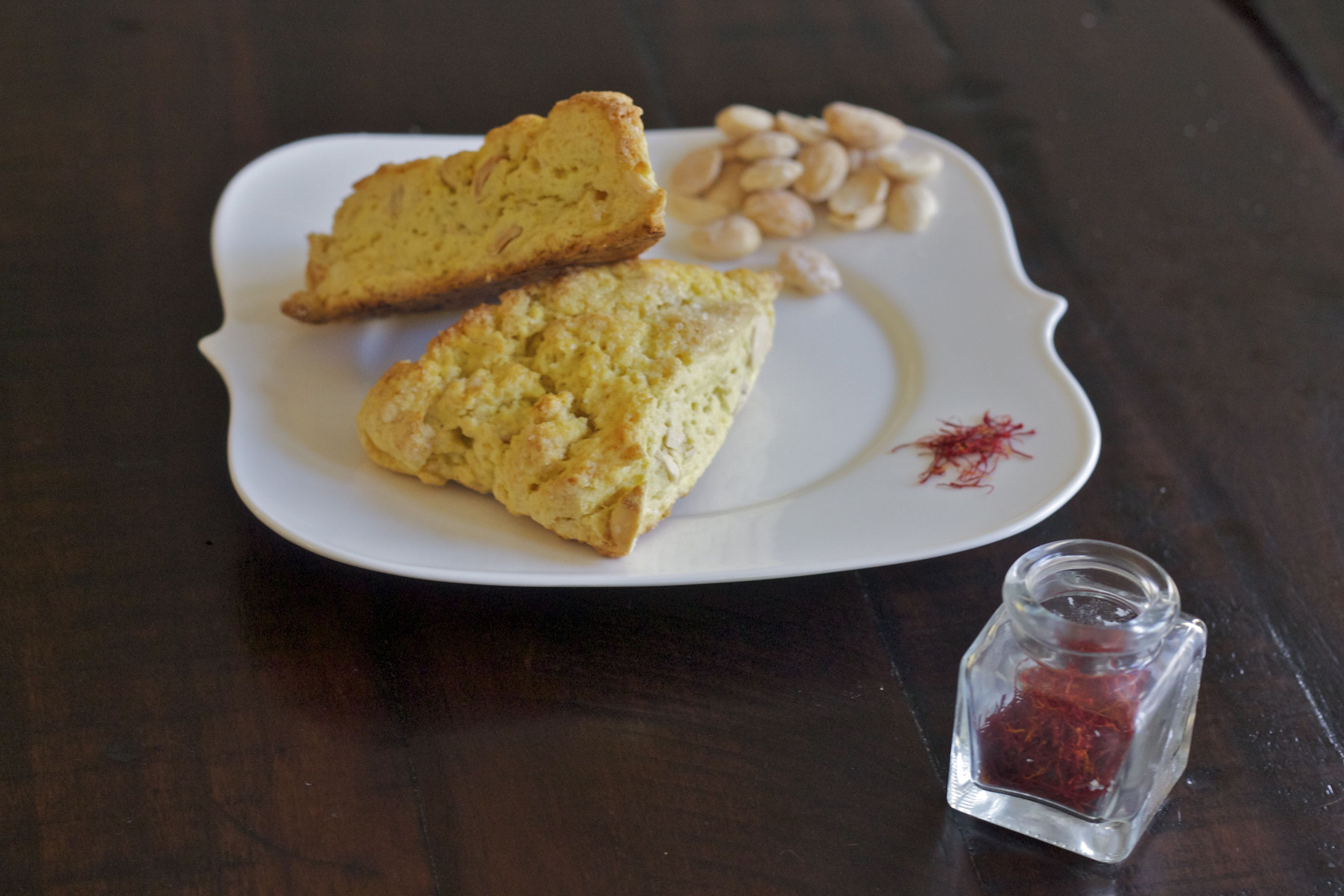 Saffron Scones with Marcona Almonds