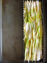 Spring Onion Polenta Tart