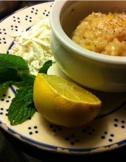 Lemon Risotto with Mint and Ricotta Salata
