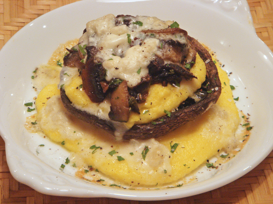 Mushroom and Polenta Towers