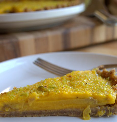 Champagne Mango Custard Tart
