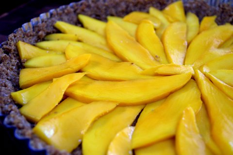 Champagne Mango Custard Tart