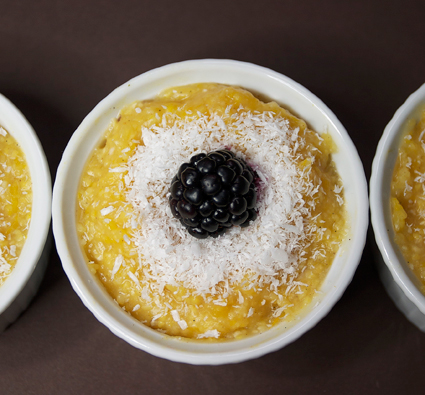 Butternut & Coconut Polenta Pudding