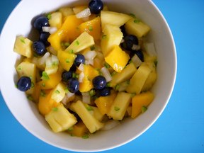Spicy Mango Pineapple Salad (or Salsa)