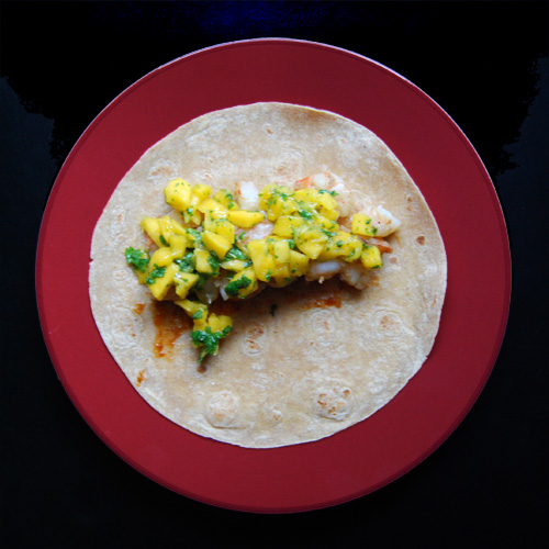 Grilled Mango and Shrimp Tacos