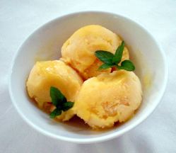 Mango mint sorbet