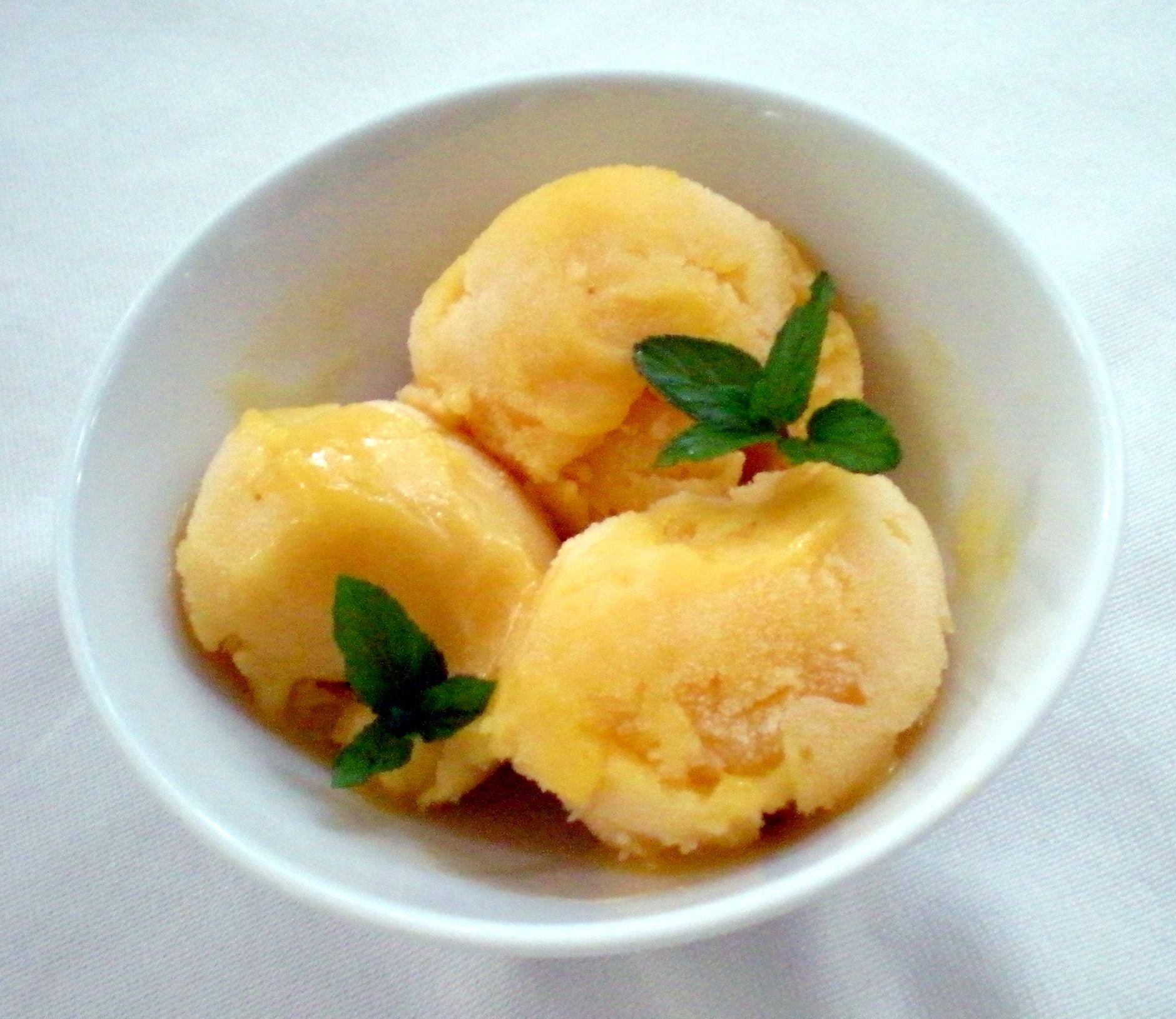 Mango mint sorbet