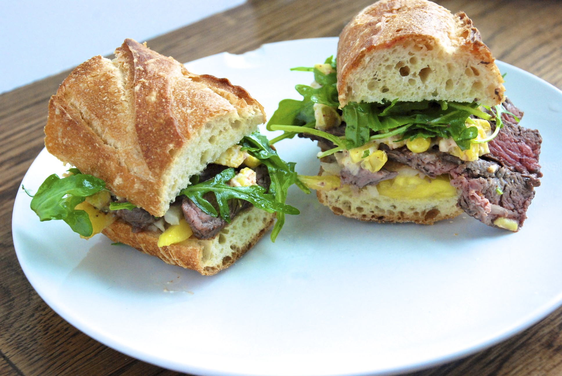 Mango steak sandwich