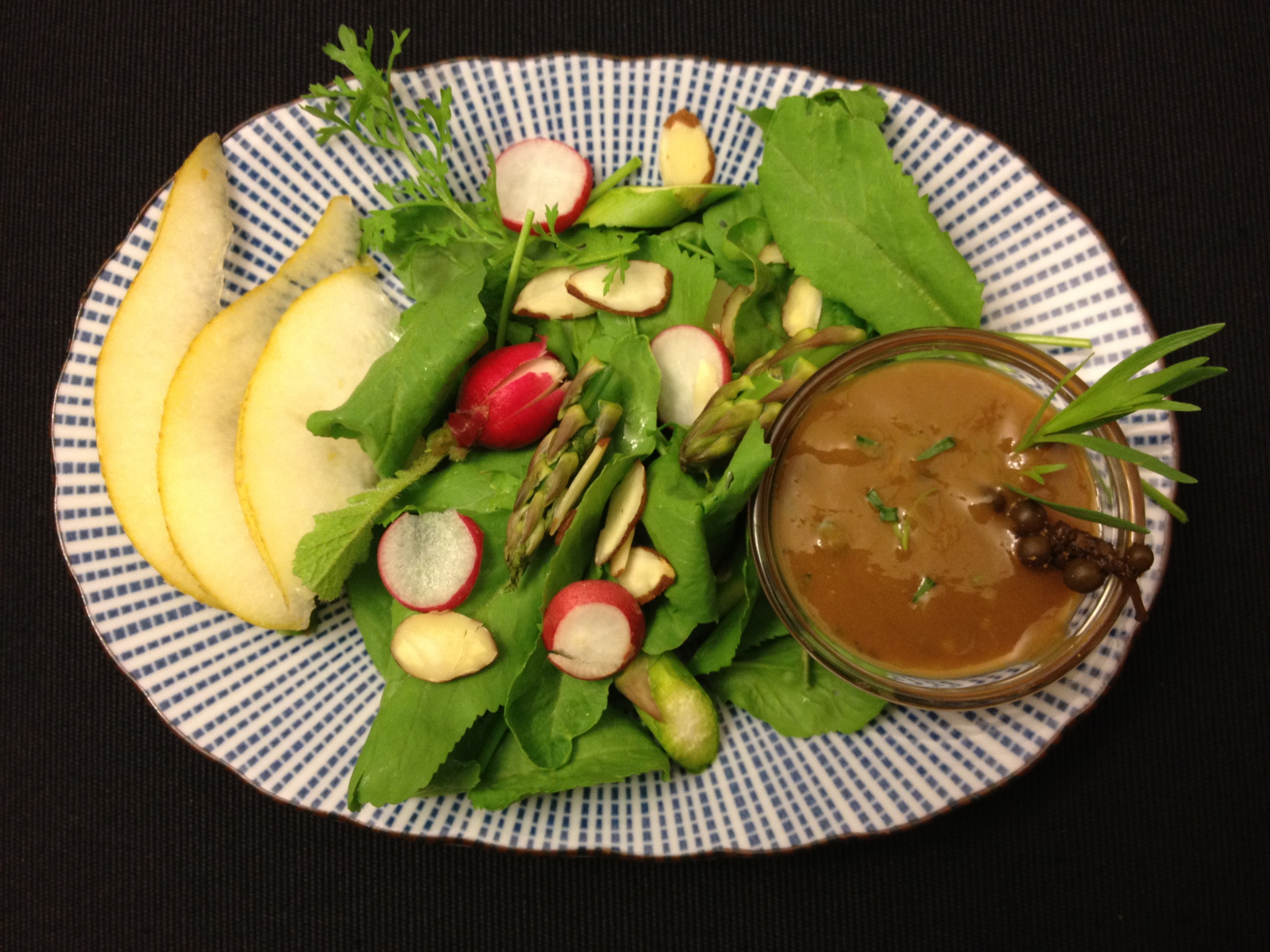 Mango Tarragon Vinaigrette with Pickled Green Peppercorns
