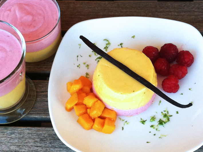 Mango/Lime and Raspberry/Vanilla Mousse