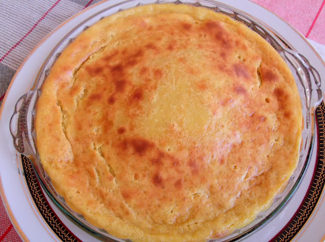 Cherry Clafouti Baked in Mango-Coconut Custardy Batter
