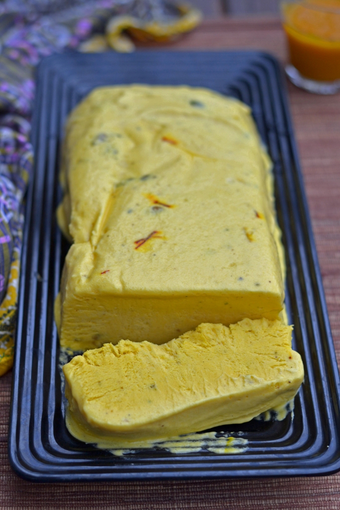 Mango Semifreddo with Salted Pistachios