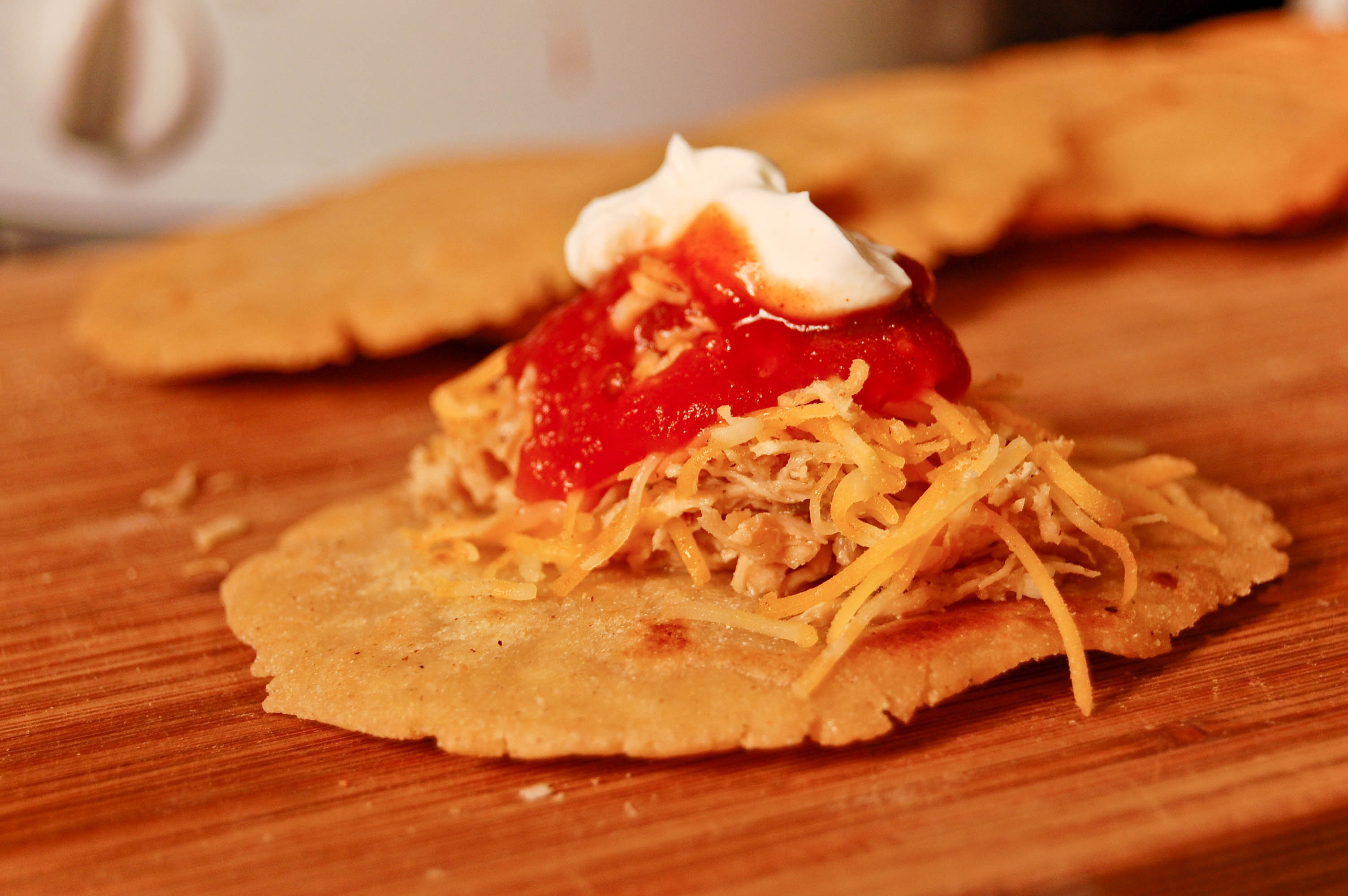 Shredded Chicken Gorditas