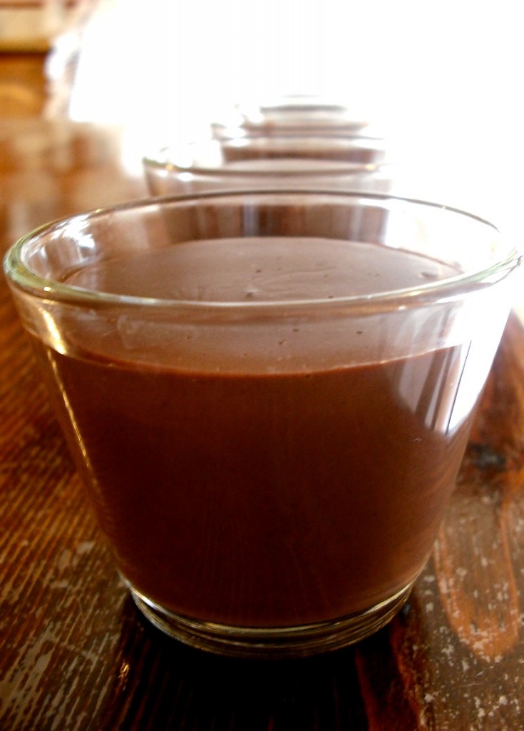 Chocolate and Mango Crème with Passion Fruit