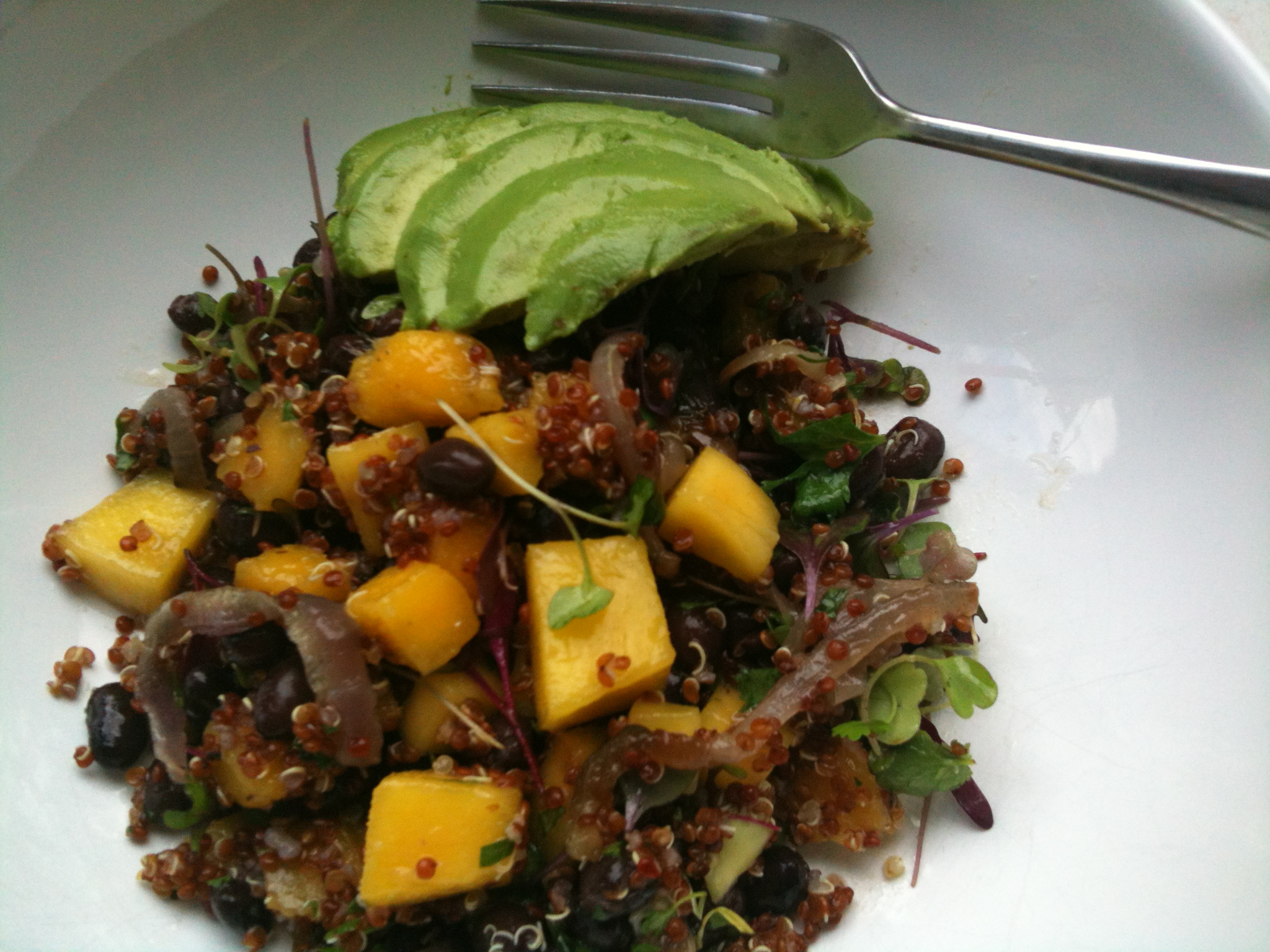 Quinoa and Mango Salad with Lemony-Ginger Dressing