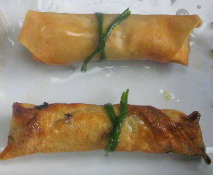 Salmon Maki Spring Rolls with Lemon Soy Wasabi Mayonnaise