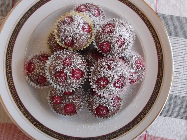 Chocolate-Raspberries and Browned Butter Financiers