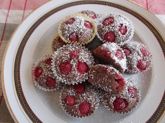 Chocolate-Raspberries and Browned Butter Financiers
