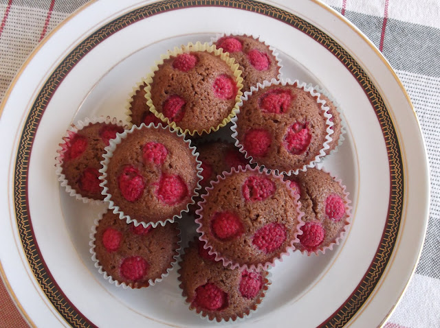 Chocolate-Raspberries and Browned Butter Financiers