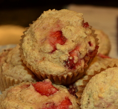Strawberry (and Lavender) Muffins
