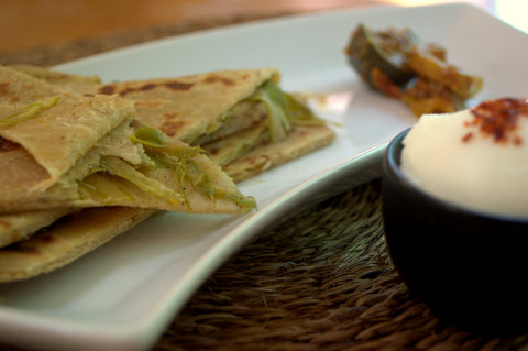 Radish & asparagus Paratha