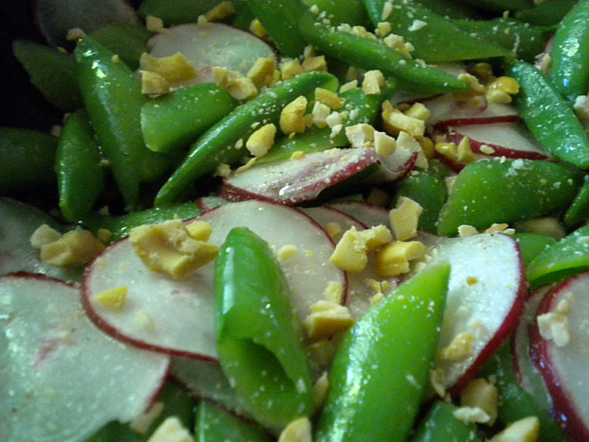 Radish and Sugar Snap Toss