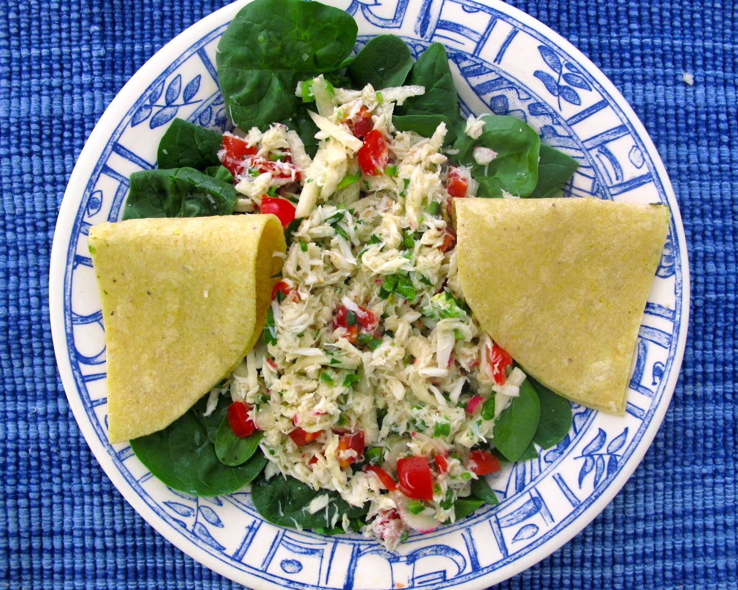 Crab Salad with Radishes, Jicama, and Jalapenos