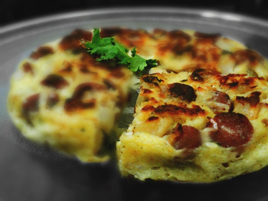 Radish and Sausage Quiche
